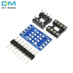 Dual DIP8 to DIP8 Mono Opamp PCB Pin Socket For NE5532 OPA2132 OPA627 TL072 P07 Module Board