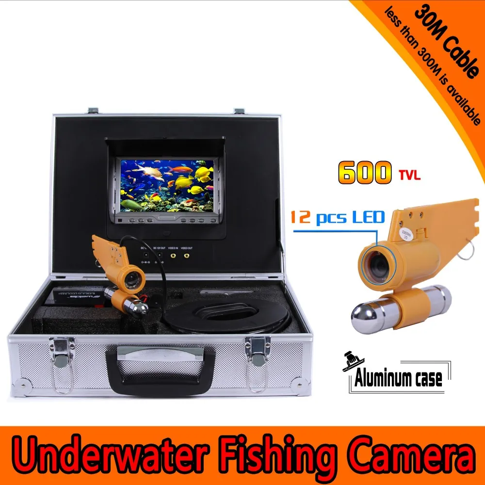 

Underwater Fishing Camera Kit with 30Meters Depth Single Lead Bar Camera & 7Inch Color TFT Display Monitor & Aluminum Case