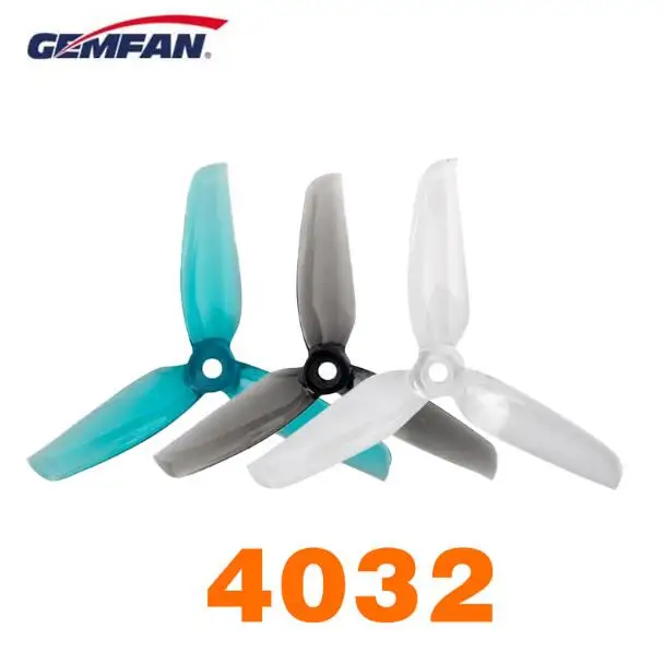 12 pares gemfan 4032 4 polegadas 3 lâminas cw ccw hélice prop compatível 1406 2205 motor sem escova para fpv drone peça de reposição