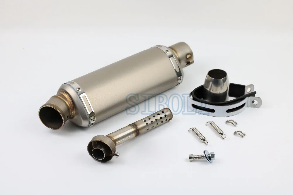 Universal Motorcycle Exhaust Pipe Muffler With DB Killer Dirt Street Bike Scooter Exhaust For Suzuki Honda Kawasaki YO009