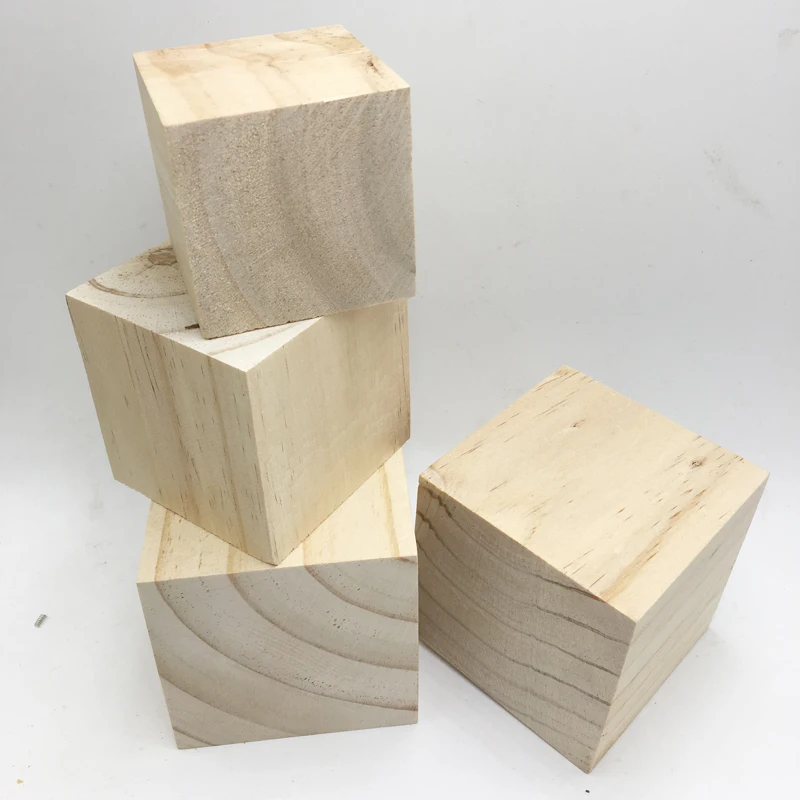 

2.4"(6cm)60mm wood cubes DIY Unfinished Square Wood Cubes Blocks Beads For Decoration