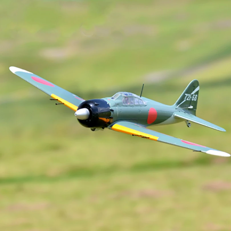 FMSRC 1100MM 1.1M Zero Fighter A6M5 RC Airplane Japanese Warbird PNP with Retracts Radio Control Model Plane Aircraft Avion