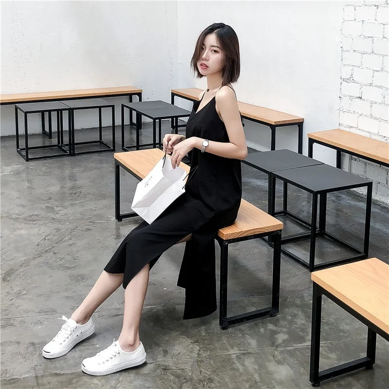 Sexy Women Maxi Dress Black Sling Dress Female Summer 2022 Sleeveless V-neck Vest Long Women Dresses