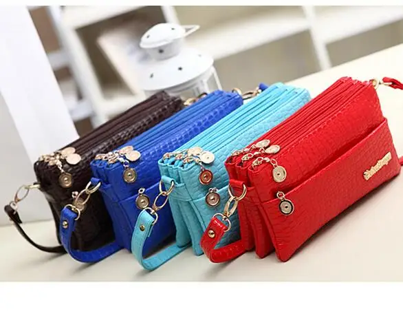 New Production 7 Color Women Messenger Bag Fashion Women Handbag Women Clutch Wallet PU Leather Bag