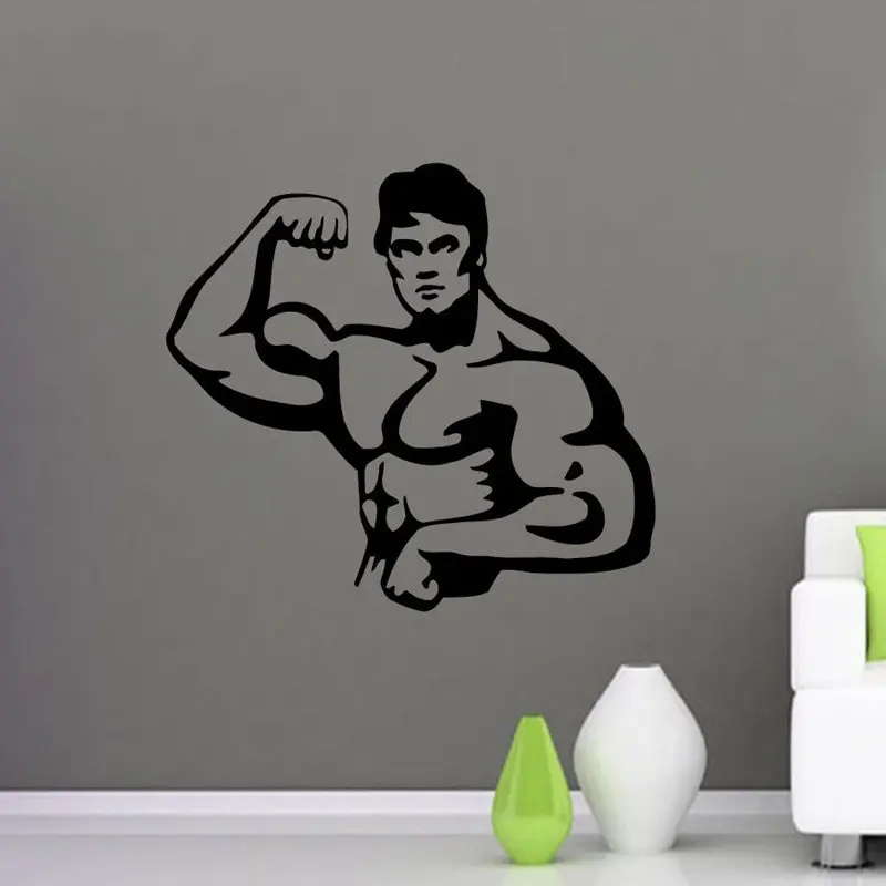 

Gym Sticker Fitness Decal Body-building Posters Vinyl Wall Decals Pegatina Quadro Parede Decor Mural Gym Sticker