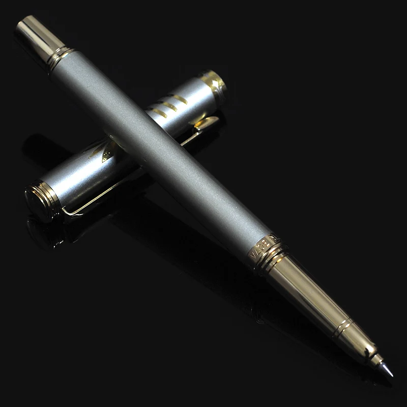 VITNAT Brand Luxury 0.5mm Gold Stainless Steel Metal Ballpoint Pen Office School Supplies Black Ink