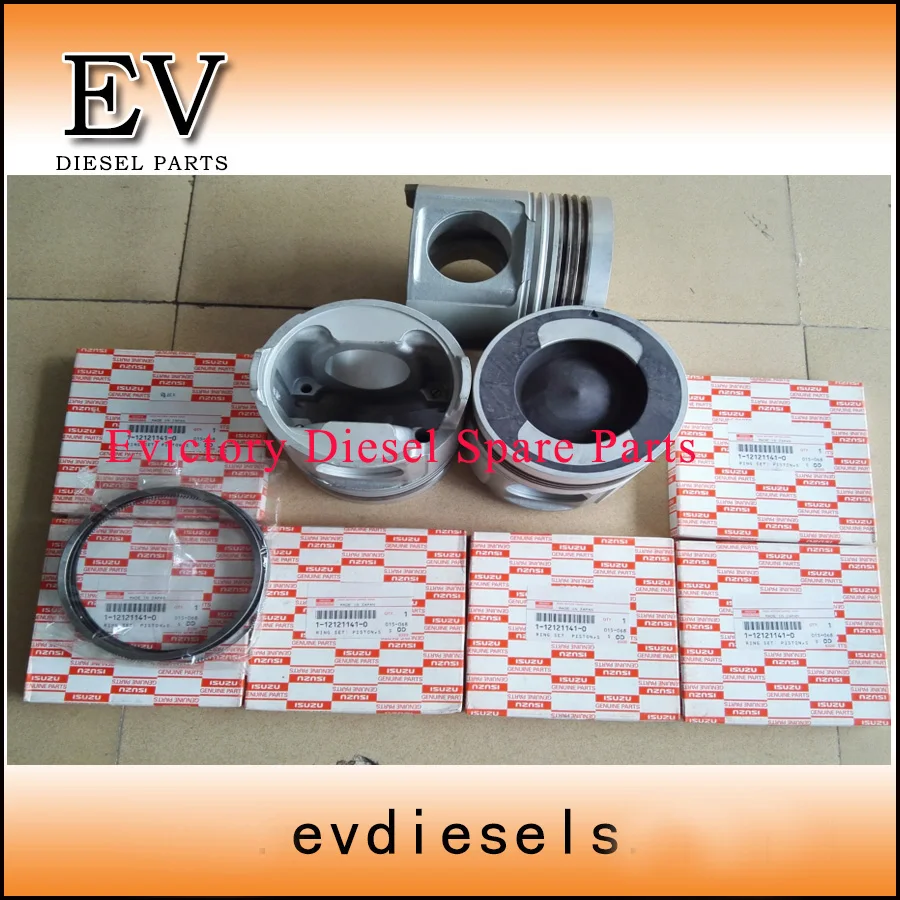 

6WA1 6WA1T 6WA1TC piston +piston ring+full gasket kit+6WA1 cylinder liner for Isuzu crane truck