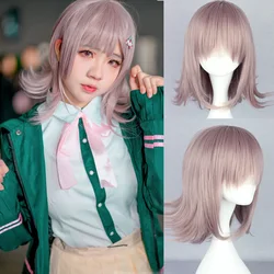 Parrucca Super DanganRonpa Nanami ChiaKi Costume Cosplay Dangan Ronpa parrucche sintetiche termoresistenti per capelli con fermaglio per capelli