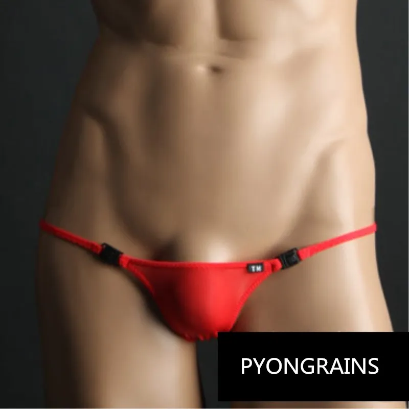 2018 New Men Sexy String Homme Fashion Nylon Lingerie Underwear Mens Thongs Low-rise Solid G-string Male Thong Cueca Gay