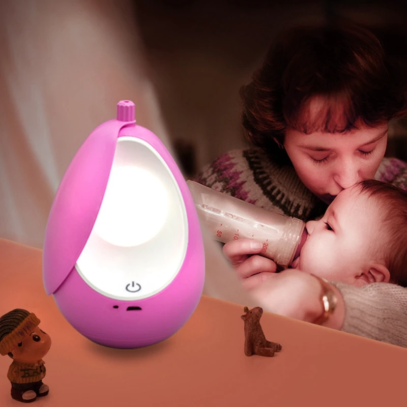 Battery LED Night Light 0.7W Baby Night Lamp Touch Sensor Smart Baby Bedroom Lamp Adjust Night lamp Roly-poly