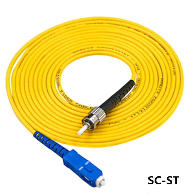 Сетевой оптоволоконный кабель, 3–50 м, одномодовый, симплексный, разъемы SC, LC, ST, FC
