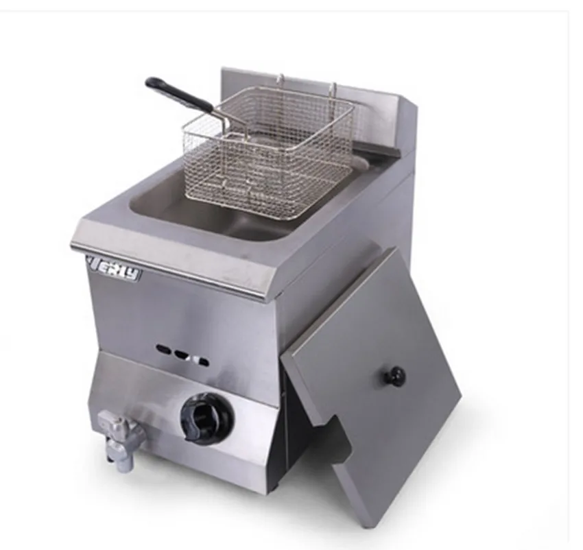 

HY-71EX Gas Fryer(1Tank1Basket)Twist, chicken leg, chicken wings and Fried dough sticks, chips gas fryer, blast furnace NE