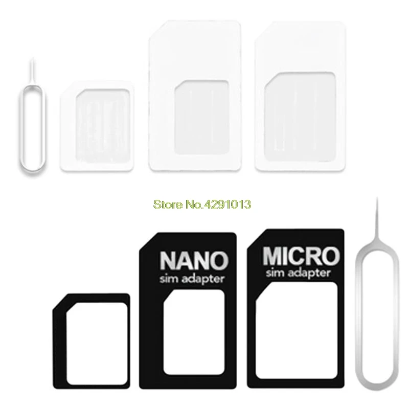 2020 nuevo 4 en 1 Convertir tarjeta Nano SIM a Micro adaptador estándar para iPhone para Samsung 4G LTE enrutador inalámbrico USB