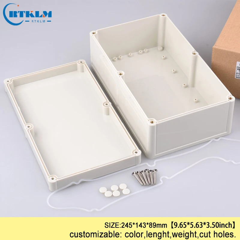 Waterproof junction box clear housing electronics circuit board plastic enclosure DIY Power supply project box 245*143*89mm