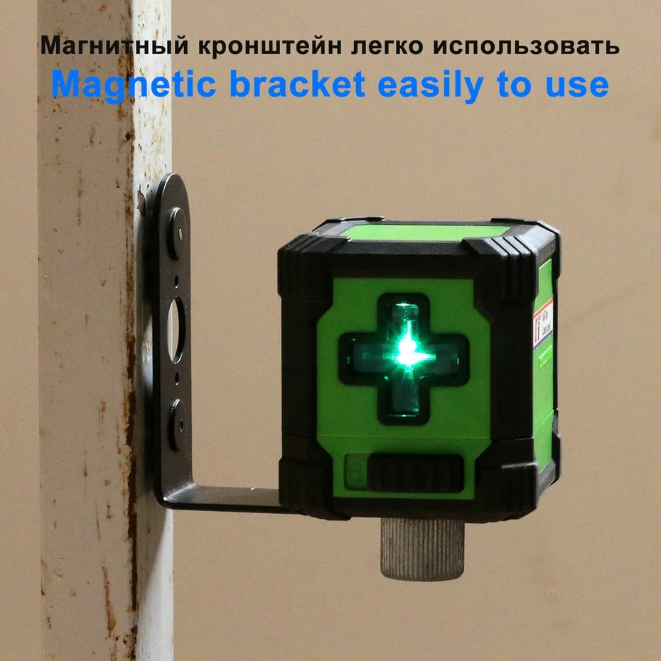 KaiTian Mini 2 Lines Laser Level Self Levelling with Magnet Bracket Green Beam Cross Horizontal&Vertical Niveau Laser Level Tool