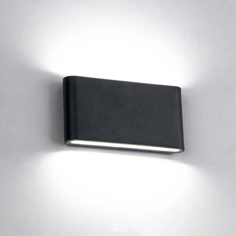 Nordic LED Wall Lamp 12W Outdoor Indoor Wall Light Aluminium Modern Night Light for Bedroom Balcony Garden Decoration