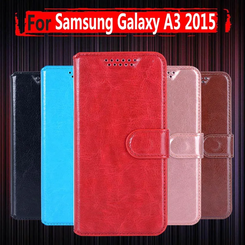 Hot Sale ! Flip Leather Phone Case For Samsung Galaxy A3 2015 Version A300 A300F A300FU Fashion Wallet Card Slots Cases Cover