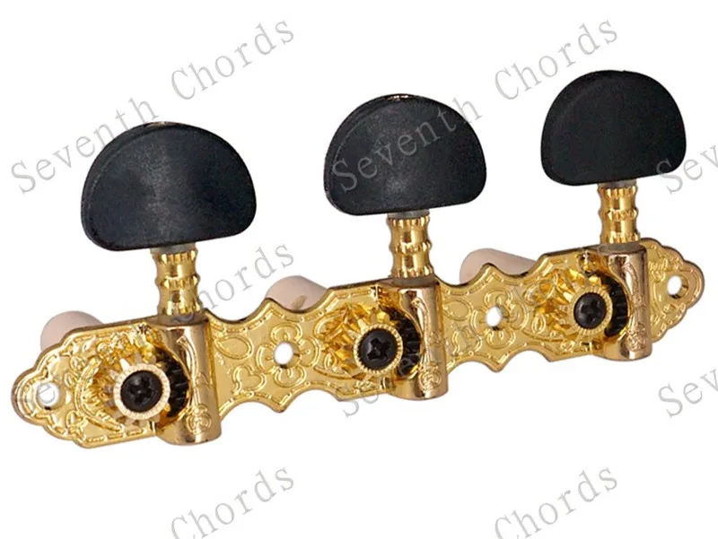 Ein Satz von 3R3L-Stimmwirbeln, Stimmmechaniken für klassische Gitarren, Zubehörteile, Musikinstrument. – Detail 4