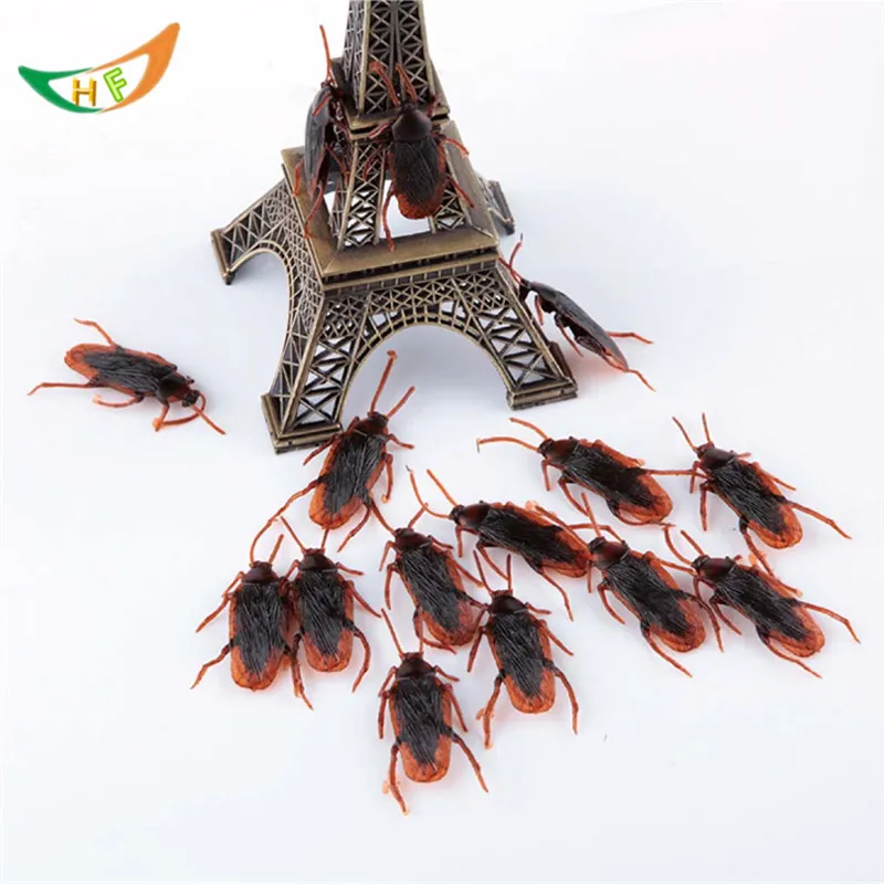 wholesale Prank supplies toy spoofing 500pcs cockroaches scary girl shocker April fool's toys false cockroaches novelty toys