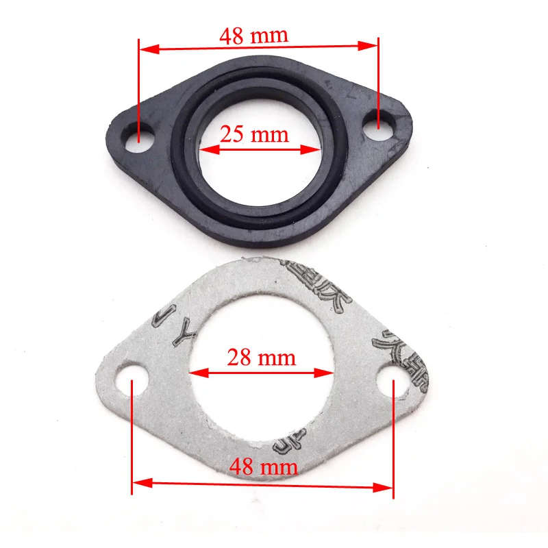 XLSION 25mm Manifold Carburetor Intake Pipe Gasket Spacer Seal For 110cc 125cc 140cc Engine Lifan YX Zongshen Pit Dirt