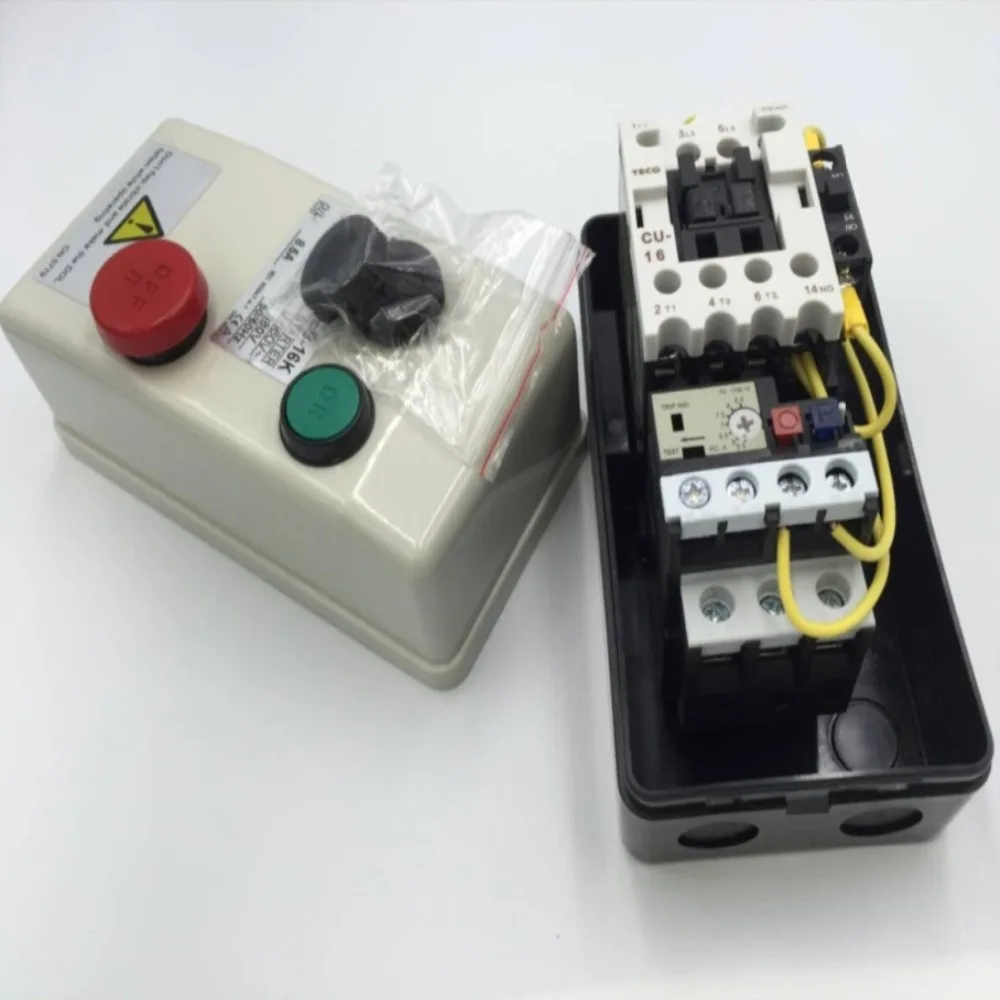 On/Off Switch Non Reversing Type 3 Phase Motor Magnetic Starter 380V AC Coil HUEB-16K