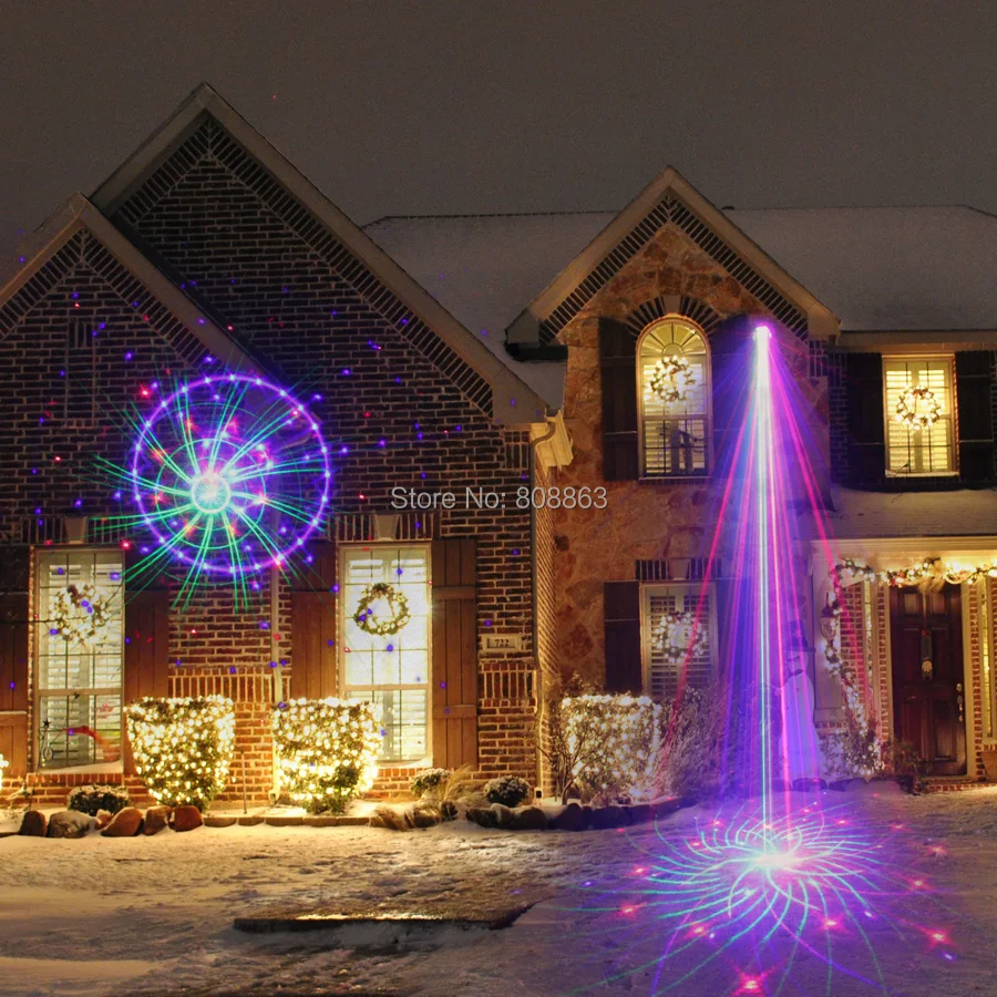 Imagem -04 - Eshiny Projetor Laser Rgb à Prova d Água 72 Grande Padrão Luz de Paisagem N8t101 para Festas de Feriado Casa de Natal Árvore dj Parede Jardim