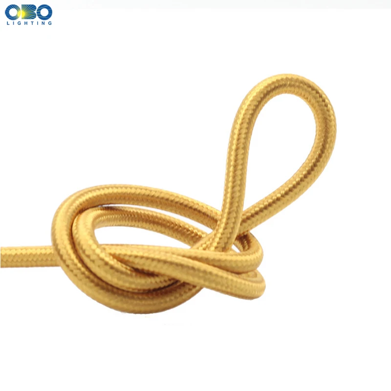 2*0.75mm Electrical Wire Pendant Lamp Cable Twisted Textile Overhead Cord Edison Pendant Light Wire 2m/5m/10m Multiple Colour