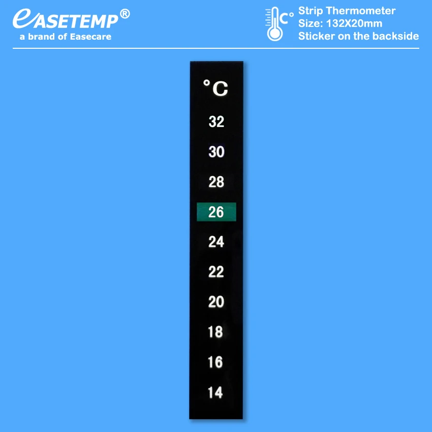 

1000pcs/lot Free Shipping by DHL Strip Thermometers (14-32 degree in Celsius) with Sticker on the backside