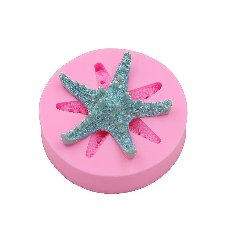 Trumpet starfish candy cakes silicone mold chocolate soap mold dessert decoration mold DIY cakes baking small tools biscuit mold