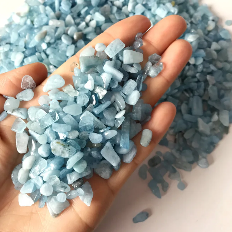 50g 2 Size Natural Raw Blue Aquamarine Crystal Gravel Specimens Natural Crystal C712 Natural Stones And Minerals