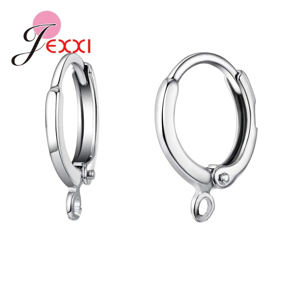 10PCS/5 Pair Earring Hoop Accessories 925 Sterling Silver Jewelry Making Connecting Parts Buckle Round Original Material