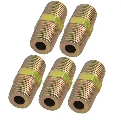 

5 x 1/4" to 1/4" PT Thread Hex Bushing Pipe Fittings Nipples Connectors