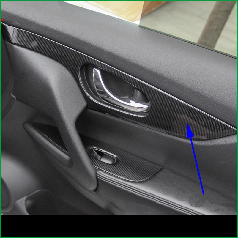 

For Nissan Rogue X-Trail XTrail T32 2014 -2017 Car Interior Door Handle Cup Bowl Frame Cover Trim Sticker Car-styling