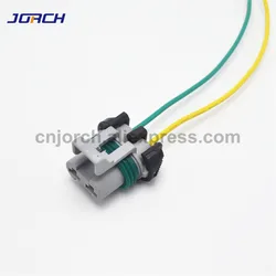 2sets 6.3mm Ford fan plug electronic wire harness headlamp plug power ABS pump Connector with 20cm cable 15363990