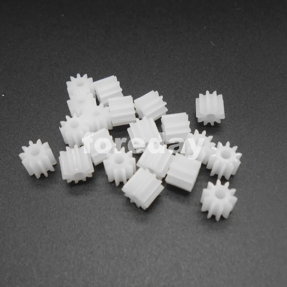 Engrenage à éperons en plastique (102A) 4.8X6 H:D 100 module T = 10 ouverture: 2mm, accessoires pour bricolage de modèle 10T * FD267X10, nouveau, 0.5 pièces