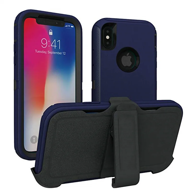 Case for iPhone X XS MAX XR 11 12 13 14 15 16 Pro Max Plus Mini 7 8 Armor Shock Proof Cover Rubber Holster Defender Case