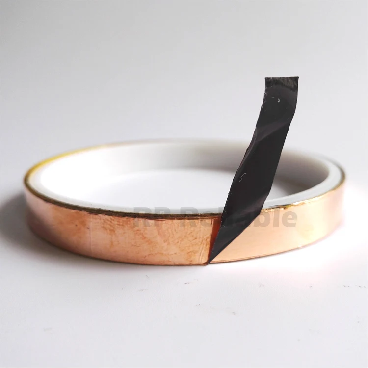 20mmx33M Single Adhesive with Black Glue Copper Foil Tape, Single Conductive, Widely for EMI Shielding, Single Masking