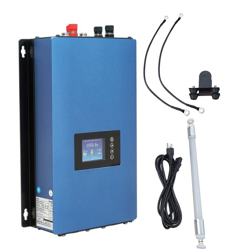 1000W wind power grid tie inverter with LCD&Dump Load resistor,22-60V/45-90V DC MPPT Pure Sine Wave for DC output wind turbines