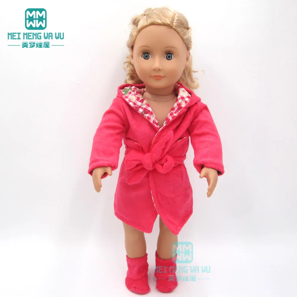 Doll clothes for  43cm-45cm American doll accessories pajama bathrobes girl dress