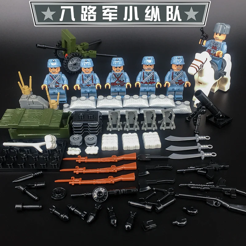 Assembled Blocks Military Man Mini Block Gun Army Soldiers Interesting Educational Toys Toy Mini Wars Guns Knife Birthday Gift