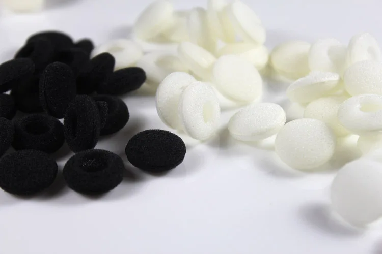 20PCS white Ear Tips Buds Replacement Soft Sponge Foam Eartips earbuds For  15mm Earphone