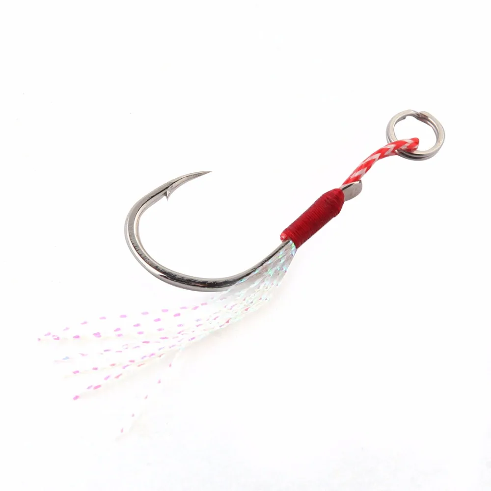 

100pcs/pack Origin jigging assist hook 10# to 20# overweight fishing hook boat jigging bait fishing rope thread jig hook tackle