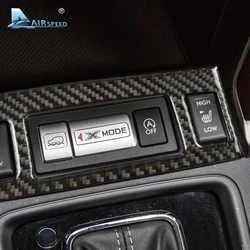 Real Soft Carbon Fiber Sticker for Subaru Forester 2013 2014 2015 2016 2017 2018 LHD RHD Car Seat Button Cover Sport Button