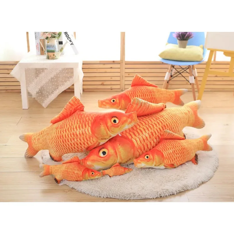 30/40/60cm Fish Plush Toys Simulation Fish Soft Crucian Carp Stuffed Animals Dolls Cartoon Red Fish Pillow Gift for Kids Toy