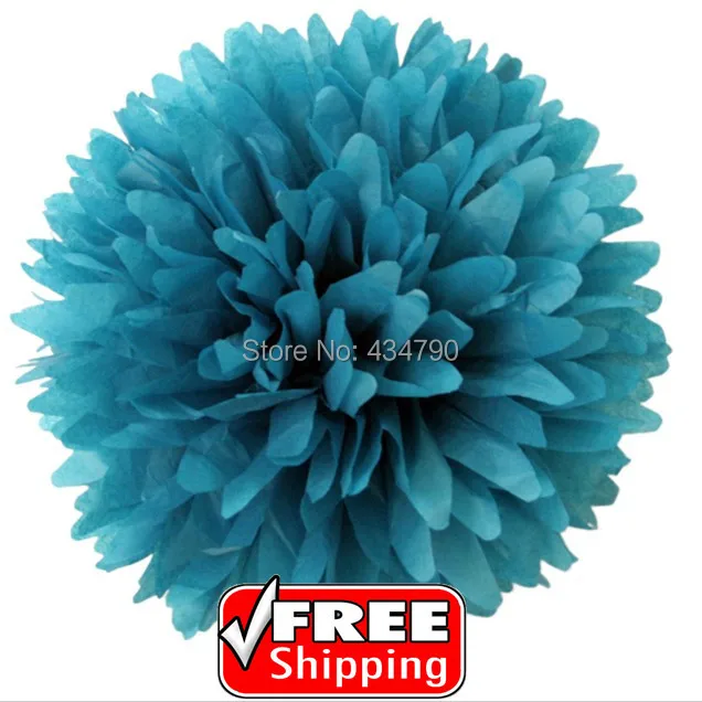 

20pcs 8"(20cm) Teal Blue Tissue Pom Poms Wholesale Handmade,Party Hanging Paper Flower Balls-Nursery Decor-Choose Your Colors