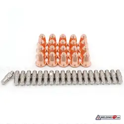 WS Electrode PR-110 Nozzle PD-116-8 fit PT60 IPT-60 PT40 IPT-40 Trafimet S45 plasma cutter torch 40pcs