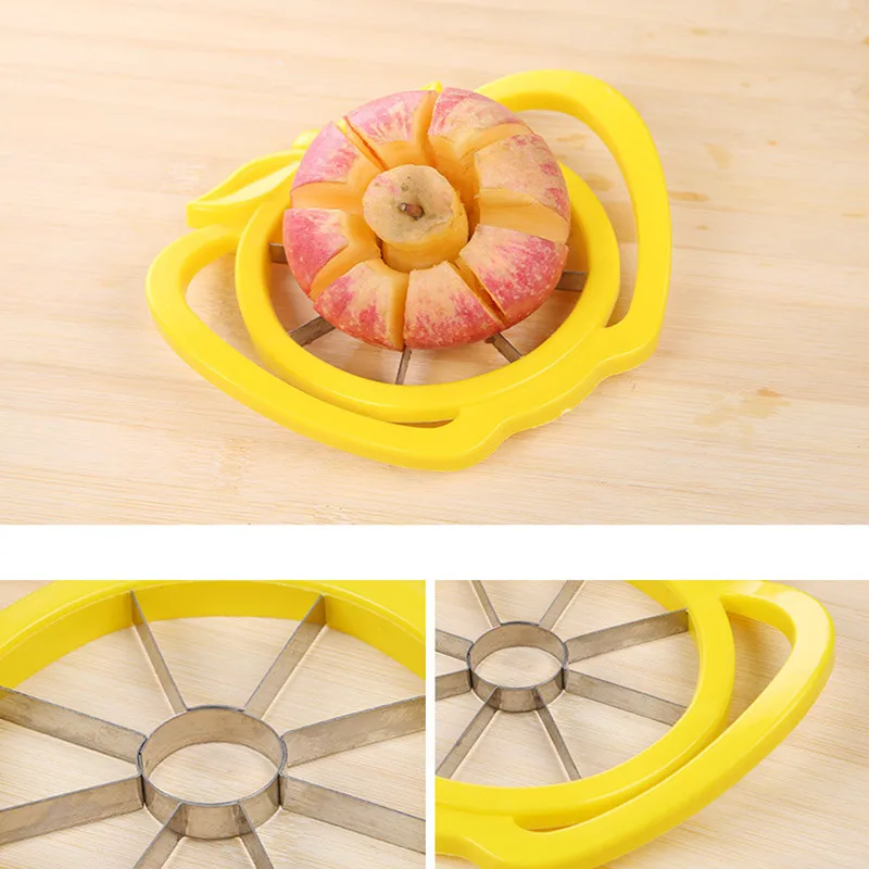 Kitchen Apple Slicer Cutter Pear Fruit Divider Tool Comfort Handle for Kitchen Apple Peeler