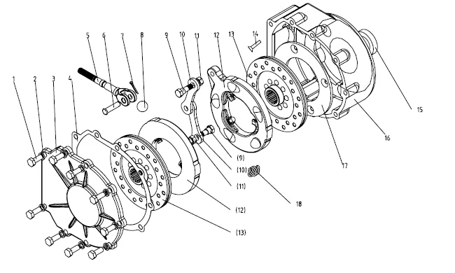 set of brake discs for Jinma JM304 JM354 tractor, one tractor use, part number: