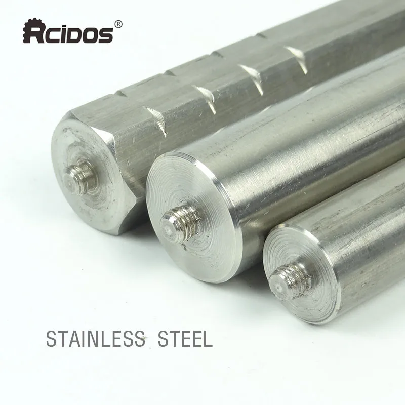 RCIDOS Custom made 304 Stainless steel handle punch,Hex handle cold embossing LOGO tools,stamping punch,3-7day ship out
