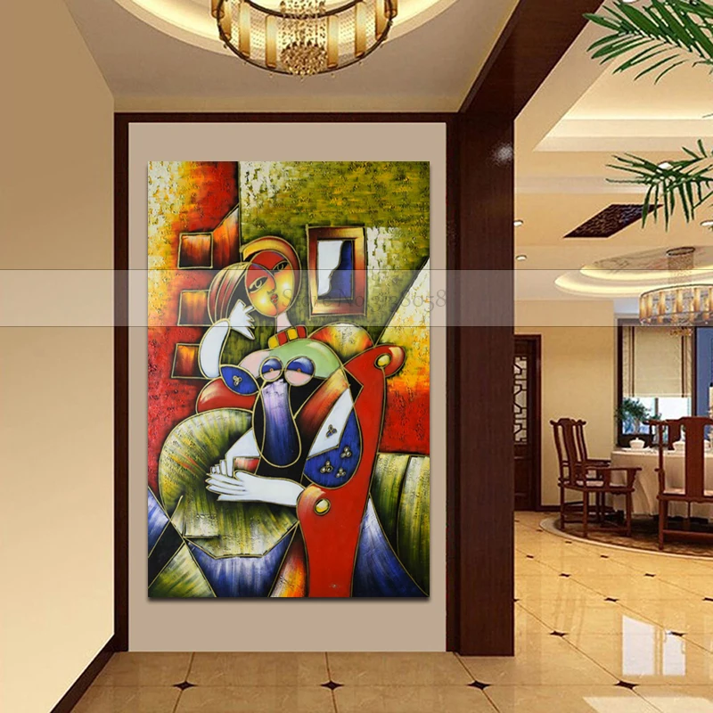 

Handmade Picasso style oil paintings Sexy girls canvas art modern abstract woman figures wall pictures for living room decor